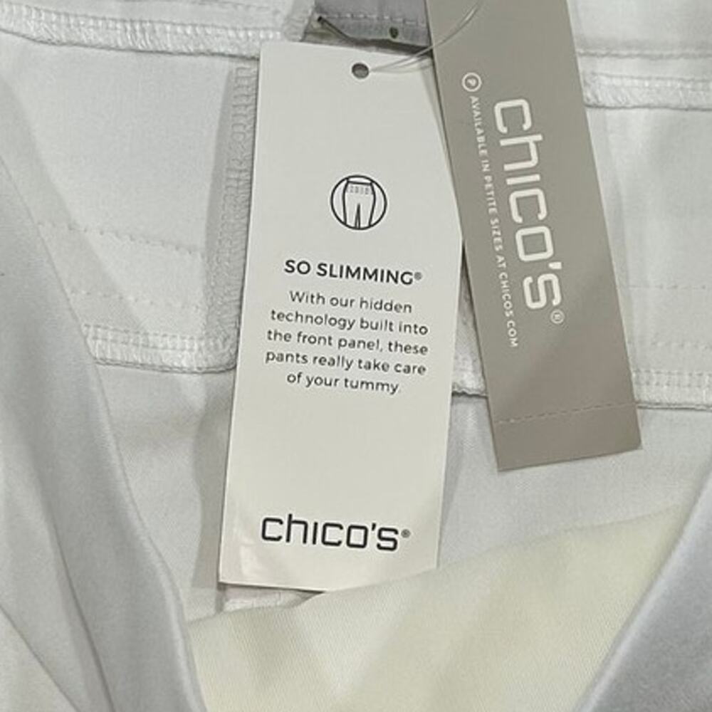 Chico’s NWT So Slimming Brigitte Slim Leg Pants White Women’s Size 0R/2 Regular - Picture 6 of 11